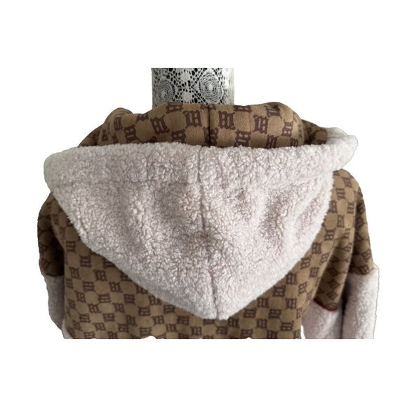 Shearing Jacket, Mens small, MISBHV print, LILI.WO, Tan & cream & Red piping, - Picture 12 of 16